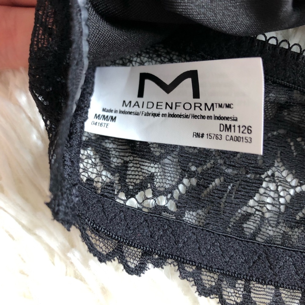 Maidenform T-Back Lace Lightly Lined Bralette M - Picture 3 of 7